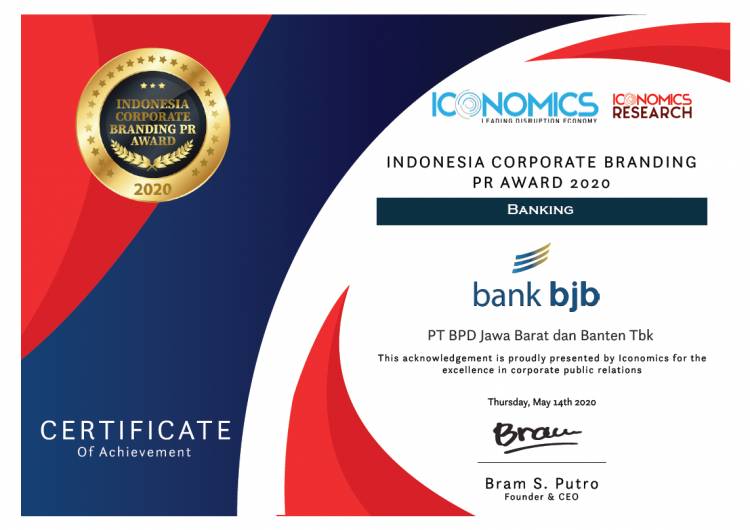 Bank Bjb Raih Penghargaan Indonesia Corporate PR Award 2020