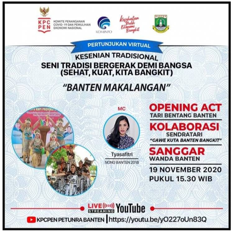 Diskominfo Banten Sampaikan Informasi Penanganan Covid-19 Melalui Pertunjukan Virtual Kesenian Tradisional