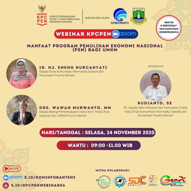 Webinar KPCPEN Ketiga: Manfaat Program PEN Bagi UMKM